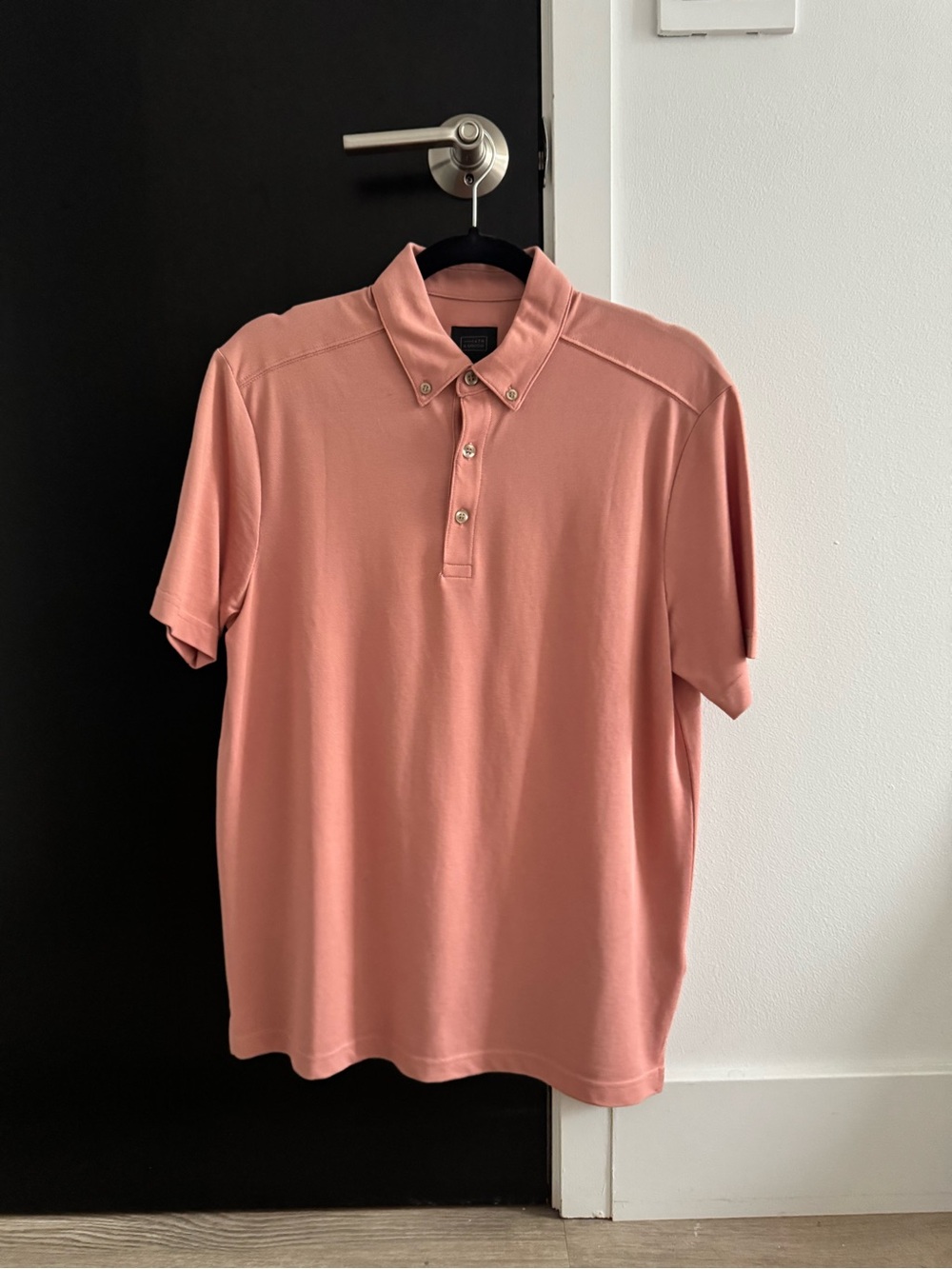 14th & Union Button-Down Collar Polo Shirt - Dusty Rose
